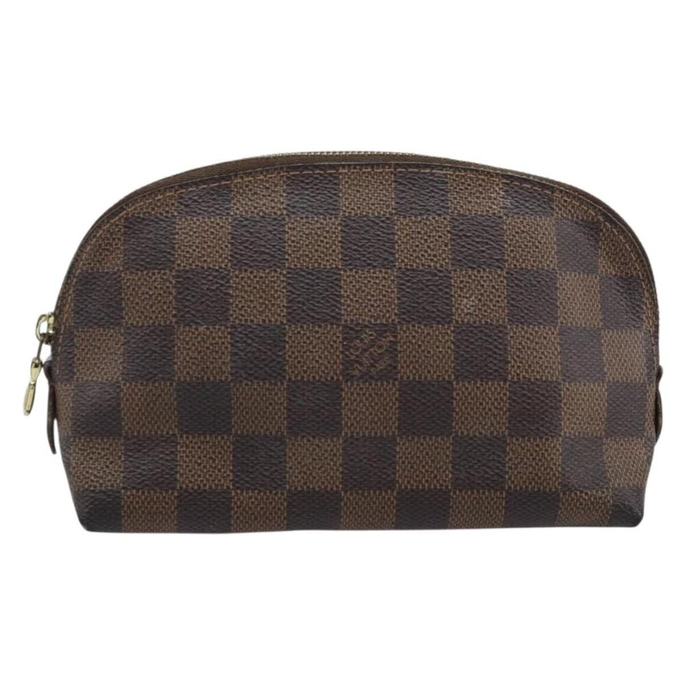Louis Vuitton Damier Ebene Pochette Cosmetic PM Pouch Brown